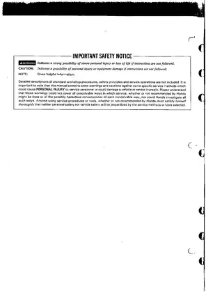 1989-1990 Honda GB 500 service manual Preview image 2