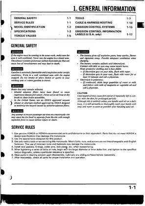 1989-1990 Honda GB 500 service manual Preview image 3