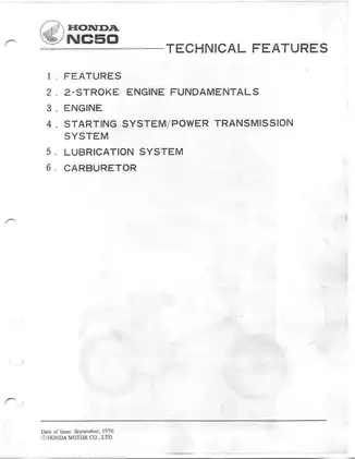 1977-1983 Honda NC50, NA50 Express II shop manual Preview image 5