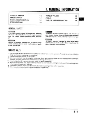 1985-1988 Honda NS400R, NS400 shop manual Preview image 2