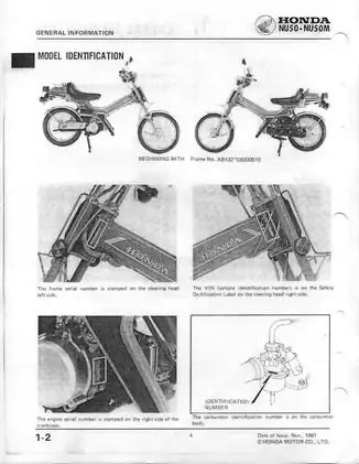 1982 Honda NU50M Urban Express NU50 shop manual Preview image 5