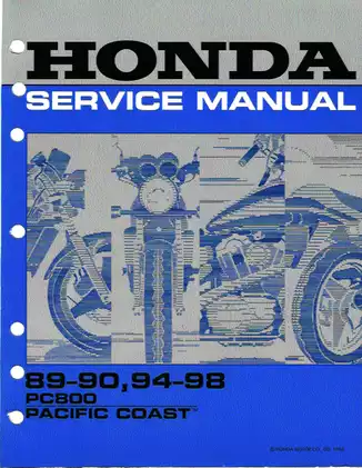 1989-1998 Honda PC 800 Pacific Coast service manual Preview image 1