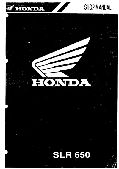 Preview: 1997–2001 Honda SLR 650 Vigor Shop Manual (P/N 07724-0050002)