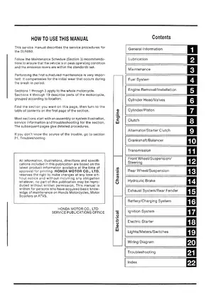 1997-2001 Honda SLR 650 Vigor shop manual Preview image 4