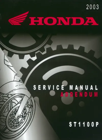 Preview: 2003 Honda ST1100P Service Manual Addendum  (P/N 61MY311)