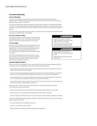 2005-2008 Honda TRX 500 FA, TRX 500 FGA, Rubicon, Foreman ATV repair manual