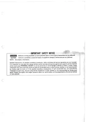 1984 Honda VF1000, VF1000F Interceptor service information manual Preview image 2