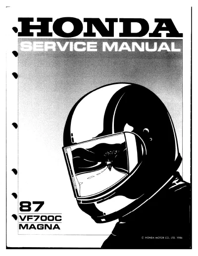 Preview: 1987 Honda VF700C Magna Service Manual (P/N 61MN000)