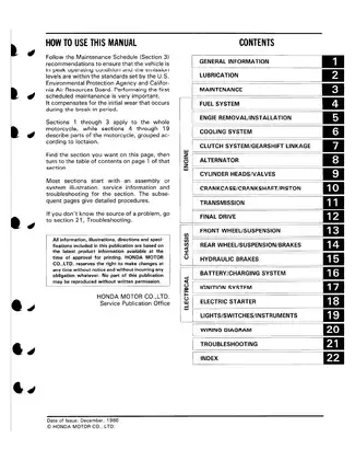 1987 Honda VF700C Magna service manual Preview image 3