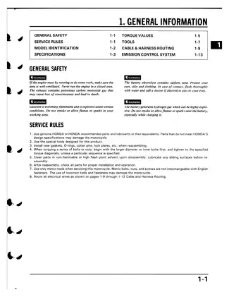 1987 Honda VF700C Magna service manual Preview image 4