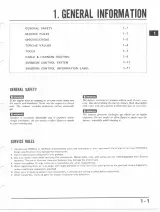 1982–1985 Honda VF750C / VF750S / VF700C / VF700S V45 Sabre Magna Service Manual (P/N 61321-MA6-3000) – preview page 3