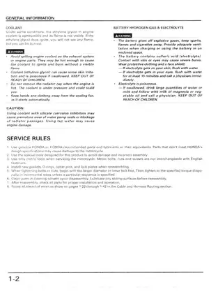 1997-2002 Honda VT 1100 C3, Shadow Aero, VT 1100 service manual Preview image 3