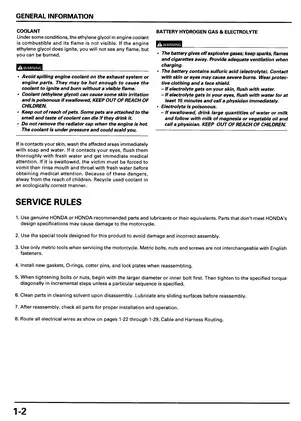 1998-2003 Honda VT750C, VT 750 Shadow repair manual Preview image 5