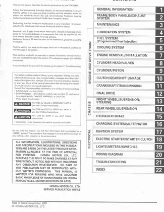 2002-2004 Honda VTX1800R, VTX1800 repair manual Preview image 1