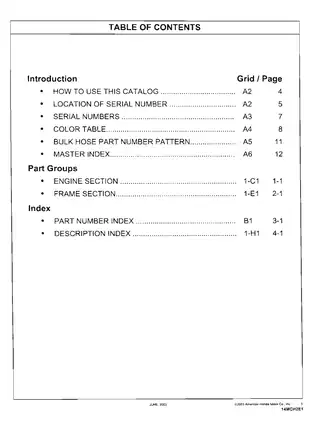 2002-2004 Honda VTX1800C, VTX1800 parts catalog Preview image 2