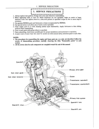 1973-1978 Honda XL175 shop manual Preview image 4
