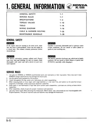 Honda XL185, XL185S repair manual Preview image 3