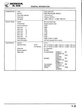 Honda XL185, XL185S repair manual Preview image 5
