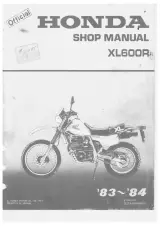 1983–1984 Honda XL600R Shop Manual (P/N 61MG201, A30508401D) – preview page 1