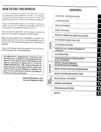 1986-2002 Honda XR200R, XR200 service manual Preview image 2