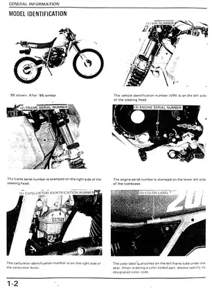1986-2002 Honda XR200R, XR200 service manual Preview image 4
