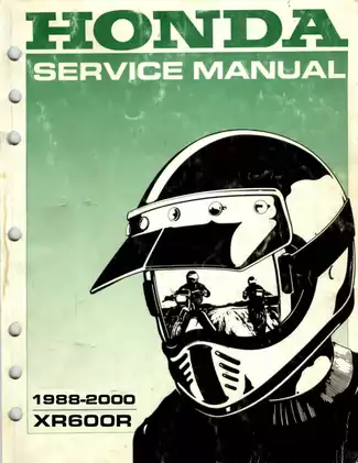 1987-2000 Honda XR600R, XR600 service manual Preview image 1