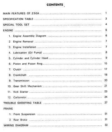 1969-1999 Honda Z50R, Z50A, Z50 shop manual Preview image 3