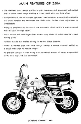 1969-1999 Honda Z50R, Z50A, Z50 shop manual Preview image 4