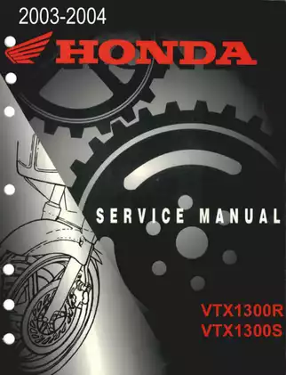 2003-2004 Honda VTX1300, VTX1300R, VTX1300S service manual Preview image 1