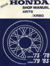 1973–1983 Honda XR75 / XR80 OEM Shop Manual (P/N HOC7580SM ) – preview page 1