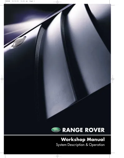 2002–2009 Land Rover Range Rover Td6 & V8 Workshop Manual (P/N LRL0424ENG)