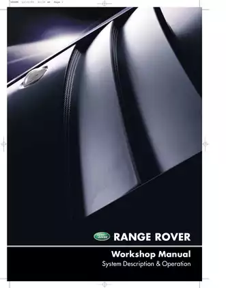 Range Rover L322 workshop manual