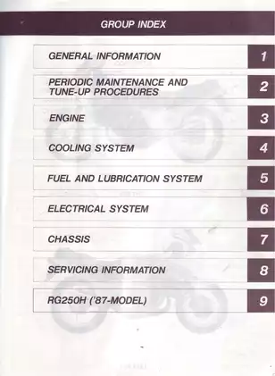 1983-1987 Suzuki RG250, RG250W service manual Preview image 4