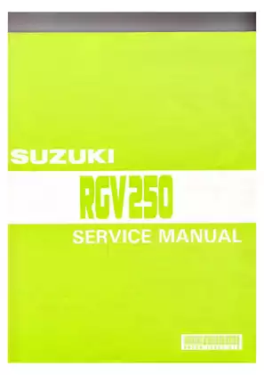 1989-1996 Suzuki RGV250 service manual Preview image 1