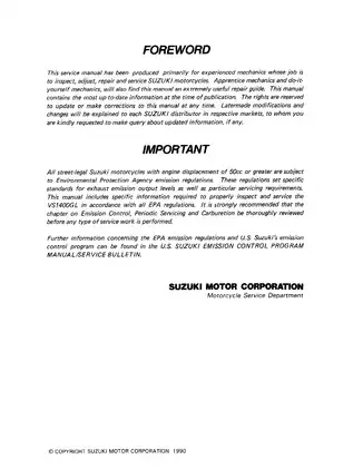 1987-2004 Suzuki VS1400GL, VS1400 Intruder service manual Preview image 2