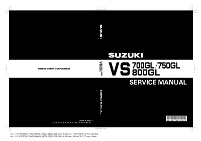 1986–1987 Suzuki VS700GL, VS750GL, VS800GL Service & Repair Manual (P/N 99500-38029-03E)
