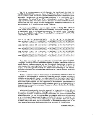 Volkswagen Corrado Official Factory Repair Manual (1990-1994) Preview image 4