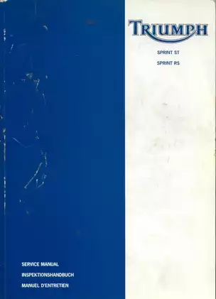 Triumph Sprint ST & RS Motorcycle Service Manual (1999-2000) - Comprehensive Repair Guide