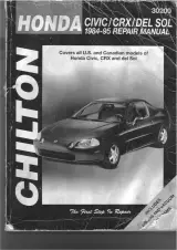 Honda Civic, CRX, and DEL SOL 1984–1995 Repair Manual (P/N 0-8019–8683-4) – preview page 1