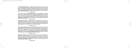 MV Agusta TE 610 Owner's Manual & Maintenance Guide Preview image 2