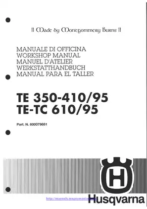 Husqvarna TE 350-410/610 Workshop Manual | Comprehensive Repair Guide