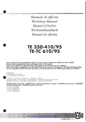 1995-2000 Husqvarna TE 350-410, TE TC610 repair manual Preview image 2