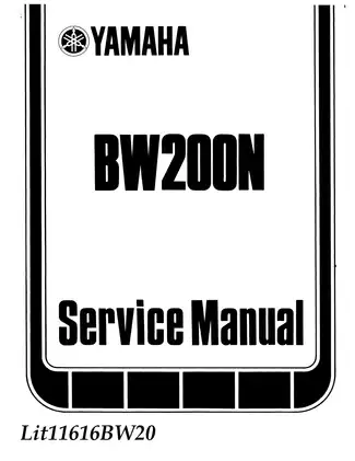 1985-1988 Yamaha Big Wheel BW200N service manual