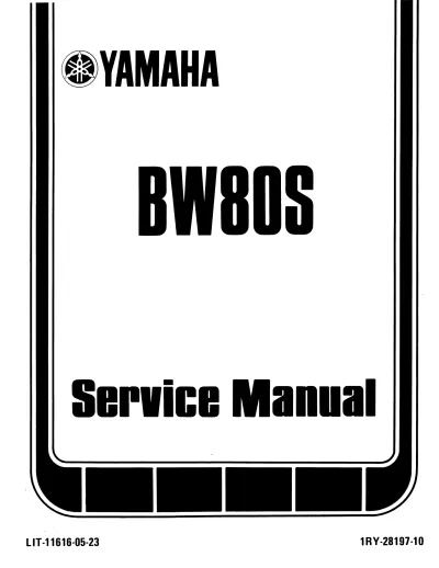 1986–1990 Yamaha BW80S Service Manual (P/N LIT-11616-05-23)