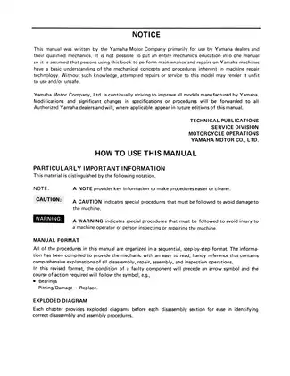 1986-1990 Yamaha Big Wheel BW80S service manual Preview image 3