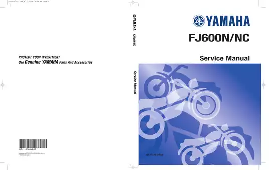 1984-1985 Yamaha FJ600, FJ600N/NC service manual Preview image 1