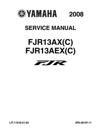 2008 Yamaha FJR1300, FJR13 repair manual Preview image 1