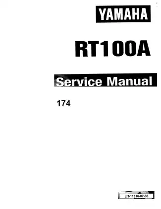 1990-2000 Yamaha RT100A service manual