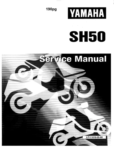 1987–2001 Yamaha SH50 Razz Service & Repair Manual (P/N LIT-11616-05-80)
