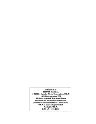 1987-2001 Yamaha SH50 Razz service manual Preview image 2